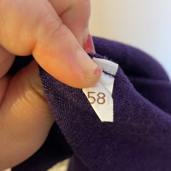 Duemme Maglieria Purple Zip Front Wool Silk Cashmere Blend Sweater Cardigan 58 - Picture 8 of 16